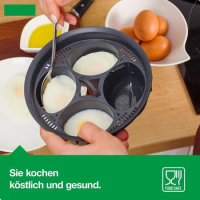 4 in1 Egg Poachers for Thermomix TM5 TM6 Egg Cooker Tools Eggs Steamer Mold Tray Stand Kitchen Baking Mould Cooking Utensils