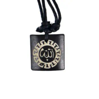 ALLAH Arab Islam Quran yak bone Carving Pendant Necklace Amulet Lucky Gift Tribal Totem Fashion Jewelry