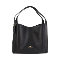 【COACH】專櫃款HADLEY HOBO 全牛皮肩背菜籃包(黑色)