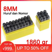 Temukan 8mm Stempel Cetakan Huruf Nomor Number Letter Punch Set 36pcs Angka Dan Huruf Ketok Besi Pri