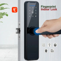 Tuya Smart Lock Biometric Fingerprint Lock Door Lock Keypad Door Lock with Handle Fingerprint Electronic Deadbolt Door Lock