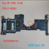 16906-1 For HP ProBook X360 15-BQ Laptop Motherboard With CPU i5 i7 PN:934999-601 934998-601 100% Test OK