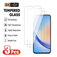 3Pcs Full Cover Tempered Glass For Samsung Galaxy M54 M14 M04 Screen Protector A54 A34 A24 A14 A04 Transparent Protective Film