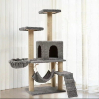 貓抓板 樹劍麻爬架大型窩玩具跳臺架子抓板抓柱用品