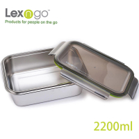 【LEXNGO】可微波不銹鋼保鮮盒2200ml