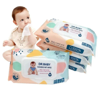 [TR] 6 Pack Tissue Basah Bayi Dr Baby Non Parfume Non Alkohol Isi 80 Lembar 100% Pure Water Cleaning