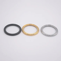 Sub Bezel SKX007 Polished Gold Finish Watch Bezel Stainless Steel Watch Case Rims Ring Compatible SKX009 SKX011 SKX171 SRPD