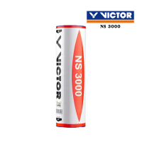 VICTOR ลูกแบดมินตัน NYLON รุ่น NS 3000 ( 1 หลอด 6 ลูก ) ( แถบสีน้ำเงิน ความเร็วปานกลาง ) คําแนะนําผล