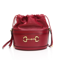 GUCCI 1955 Horsebit bucket bag 典雅馬銜雙環連接釦抽繩水桶包 (紅色)