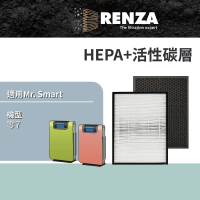 【RENZA】適用Mr. Smart 零.7 雙頻雙核心空氣清淨機(HEPA濾網+活性碳濾網 濾芯)