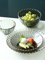 BSD （餐飲具） 玻璃盤子菜盤家用創意ins風網紅盤子水果圓盤碟子