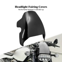 Motorcycle Headlight Fairing Cover Gloss Black Headlamp Mask Front Cowl ABS Plastic For Harley Sportster S 1250 RH1250 2021 2022