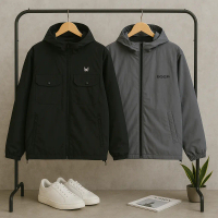 Jaket BB Parasut Outdoor Gorpcore Bulak Balik BGSR-MMXVI dengan Bahan Taslan WP dan Resleting Zipper