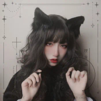 Anime Lolita Hair Accessories Ears Cosplay Kawaii Wig Gothic Headdress Kawaii Accessories Handiwork Head Band Cat Ears