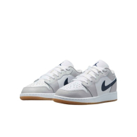 Nike Jordan 1 Low White Neutral Grey Gum Midnight Navy 灰白藍 GS 喬丹 休閒鞋 大童鞋 553560-146