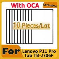 10 PCS LCD's Outer Glass With OCA For Lenovo Xiaoxin Pad Pro Tab P11 Pro TB-J706F TB-J706L TB-J716F J706 Screen Panel Sensor