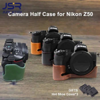 Pu Leather Protect Camera Bag Half Body Case Base For Nikon Z50 Mirrorless Cameras Bottom Battery Opening Nikon Z50