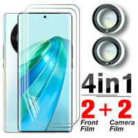 4in1 Front Hydrogel Film For Honor X9a X9b X40 HD Camera Lens Glass Screen Protector Honer Honar X9 A X 9 B HonorX9a HonorX9b 5G