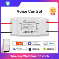 New DIY Smart Wireless Remote Switch Socket Smart Home Automation Remote Control Switch Relay Smart Life/Tuya with Alexa Google