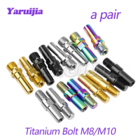 Yaruijia Titanium Bolt V Brake Base Post M8/M10 Pitch 1.25mm Titanium MTB BMX Ti Stud Post Bolt Bike Service Parts 1pair