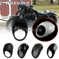 Front Headlight Fairing Mask 5.75" Cutout Front Lamp Mask Fairing Cowl For Harley Sportster Iron Custom Superlow Dyna XL883 1200