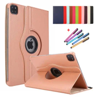For iPad Pro 11 Case 2021 2020 360 Degree Rotating Stand Tablet Cover For iPad Pro 11 2021 2020 Case Coque Funda Rose gold