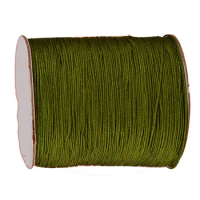 200m+1.5mm Olive Green Braided Nylon Cord Rattail Stain Braid Thread+ Macrame Rope Bracelet Beading String Accessories