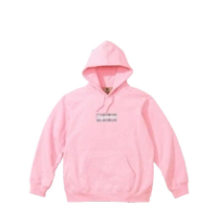 SUPREME BURBERRY BOX LOGO HOODIE LIGHT PINK