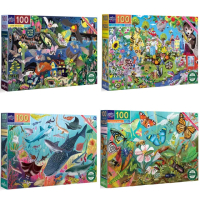 【eeBoo】100pc Puzzle 100片拼圖(嬰幼兒兒童男童女童桌遊拼圖100片-多款可選)