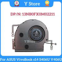 Y Store New Original Laptop CPU Cooling Fan For Asus VivoBook S14 S406U S406UA V406U V406UA X406UAR 13NB0FX0M02211 ND55C45-17C02