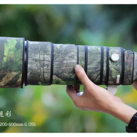 For SONY FE 200-600mm F5.6-6.3 G OSS Lens Waterproof Camouflage Coat Rain Cover Protective Sleeve Case Nylon Guns Cloth
