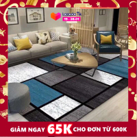 Thảm nỉ trải sàn phòng khách loại 2m x3m mẫu kẻ Hàn Quốc