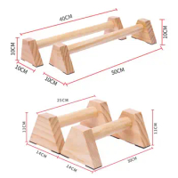 Push-up Handle Wear Resistant Parallettes Bar Wood Anti-deformation Practical Impact Resistant Push Up Stands