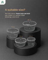 SAUCE CUP 25ML, 35ML, 50ML, 100ML - SAUCE CUP WINGOH - THINWALL SAMBEL - DUS