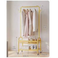 多功能衣帽架 晾衣架 掛架 簡約掛衣櫃 曬衣架【經典款【120cm酷黑】 單層】 