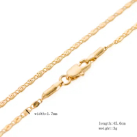 High Quality Snail Curl Gold Gold Filled Gold Necklace Individuality Wild Man Woman Jewelry 45cm and 60cm Length