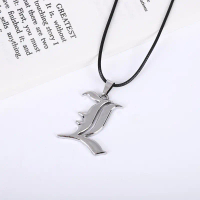 Japanese anime and film merchandise accessories: Death L symbol necklace, Naruto ninja pendant, Eren