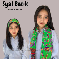 RIMBA - Syal Batik Leher Wanita Pria Scarf Dasi Ospek Bahan Prada Premium / Oleh Oleh Unik Khas Indo