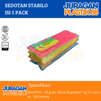 Sedotan Ekonomis Isi 5 Pack / Sedotan Stabilo Warna Warni / Sedotan Murah / Sedotan Es Teh Isi 5 Pac