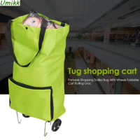 Shopping Grocery Cart Trolley Bag Upgrade Shopping Bag Shopping Cart Carry-on Bag Eco-friendly Folding Grocery Cart for Shopping