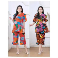 Paket Usaha Baju Tidur Wanita 3PCS Gamis, Daster, Piyama, Setelan Rayon Murah Busui Friendly 3pc Set