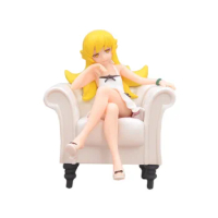 12cm Nisemonogatari Sofa Sitting Figure Janpan Anime Oshino Shinobu Sexy Girl PVC Action Figure Collection Model Toys Gifts