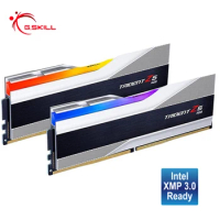G.Skill Trident Z5 RGB (2x16GB)/(2x32GB) 288-Pin SDRAM DDR5 6000/6600/6800/7200/7600MHz Dual Channel Desktop Memory - Silver