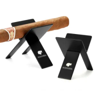 Stainless Steel Black Cigar Holder FoldableStand Cigarette Rack Cigarette Display Bracket Rack Smoking Accessories Free Shipping