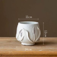 薰衣草浮雕花盆現代簡約客廳綠植龜背竹盆栽家用大號落地盆景擺件