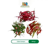 Cabe Cabai Campur Merah Rawit Caplak 250 Gram Lampung Merah + Caplak Setan