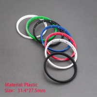 31.4*27.5mm Plastics Watch Chapter Ring For SKX6105 6309 SKX007 SRPD53 PROSPEX Series Fit Seiko NH35 NH36 7S 4R Movement Watch