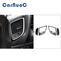For Mazda 3 Axela 2017 2018 Dashboard Air Vents Decorative Cover Trim Car Carbon Fiber Stickers Interior Moulding Accessories