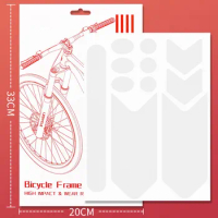 1 Set Bicycle Sticker Road MTB Bike Bicycle Sticker Decals Frame/Fork Protection Kit Wear Resistant Bicycle Parts Accessories