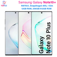 Samsung Galaxy Note10+ N975U1 256/512GB ROM Note10 Plus Snapdragon 855 Octa Core 6.8" 16MP&amp;Dual 12MP 12GB Original Cell Phone